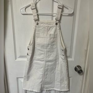White Overall Dress